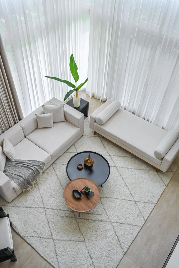 Leaving areas designed by best interior designers in Sarjapur Road Bangalore