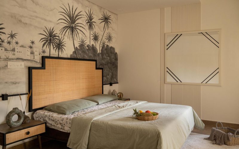 Luxury bedroom interior by Canopus Design Studio, premium interior designers in Sarjapur Road Bangalore with modern wall décor and custom furniture